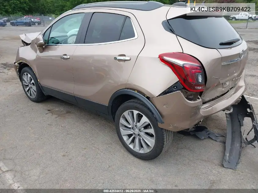 2019 Buick Encore Awd Preferred VIN: KL4CJESB9KB709422 Lot: 42534412