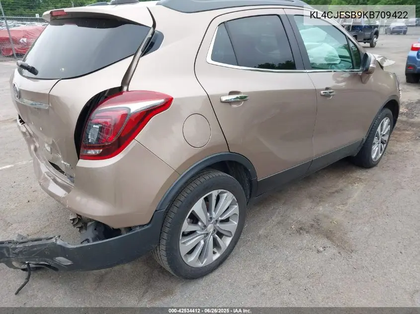 2019 Buick Encore Awd Preferred VIN: KL4CJESB9KB709422 Lot: 42534412