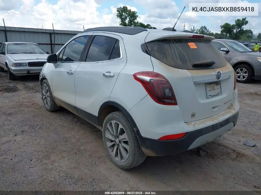 2019 Buick Encore Fwd Preferred VIN: KL4CJASBXKB859418 Lot: 42552805
