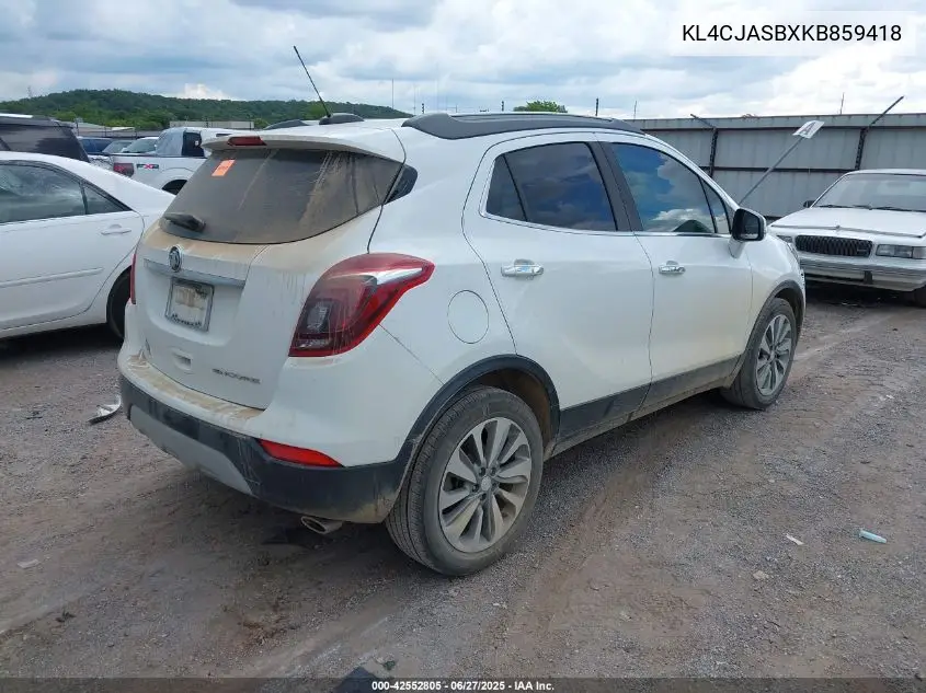 2019 Buick Encore Fwd Preferred VIN: KL4CJASBXKB859418 Lot: 42552805