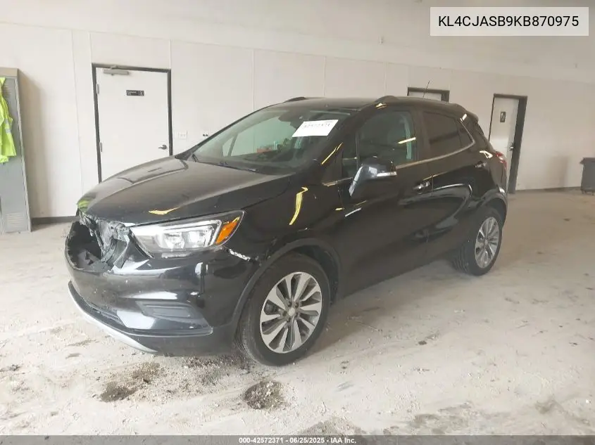 2019 Buick Encore Fwd Preferred VIN: KL4CJASB9KB870975 Lot: 42572371