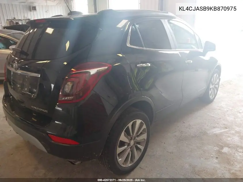 2019 Buick Encore Fwd Preferred VIN: KL4CJASB9KB870975 Lot: 42572371