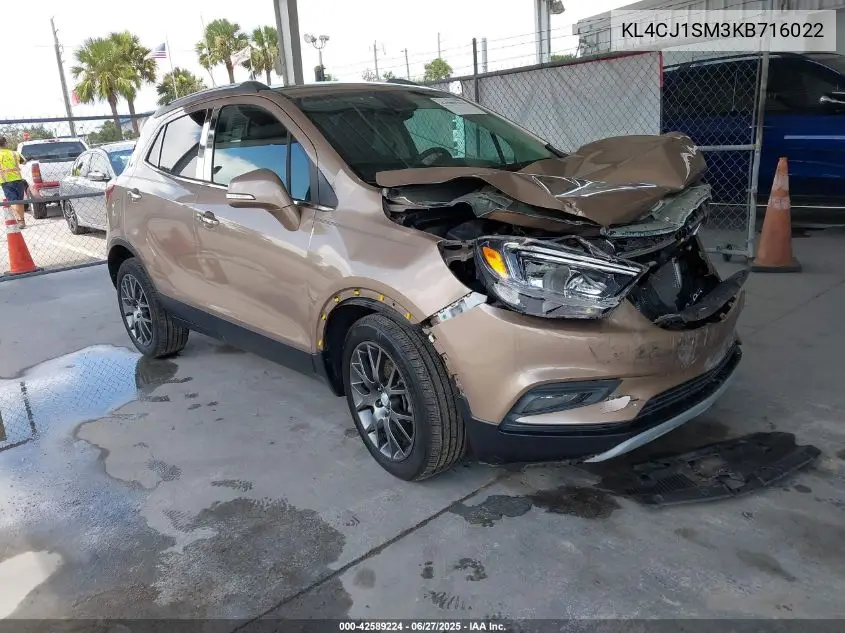 2019 Buick Encore Fwd Sport Touring VIN: KL4CJ1SM3KB716022 Lot: 42589224