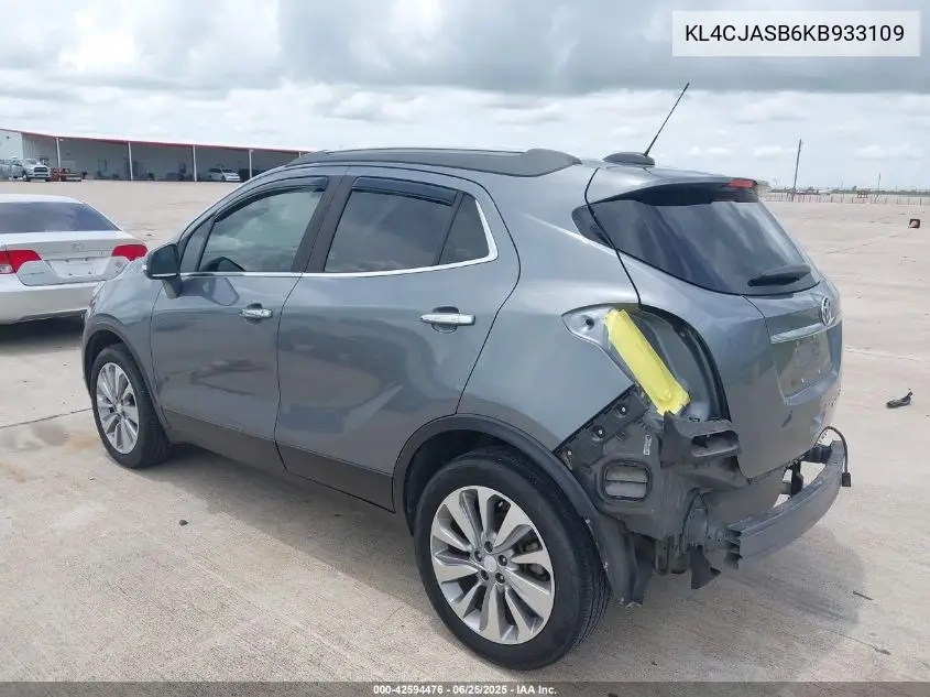 2019 Buick Encore Fwd Preferred VIN: KL4CJASB6KB933109 Lot: 42594476