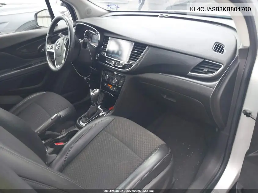 2019 Buick Encore Fwd Preferred VIN: KL4CJASB3KB804700 Lot: 42598002