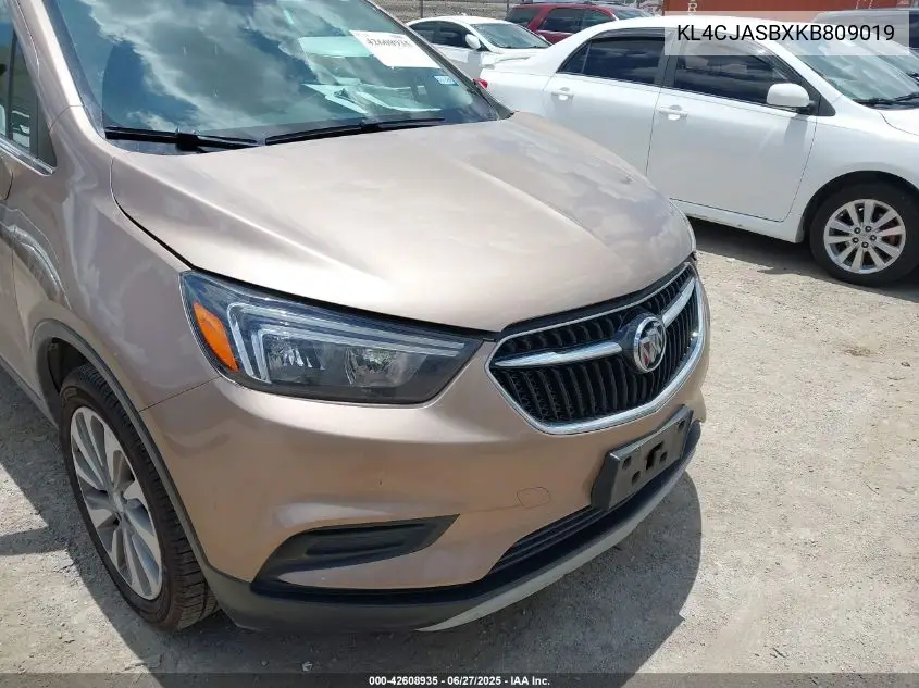 2019 Buick Encore Fwd Preferred VIN: KL4CJASBXKB809019 Lot: 42608935