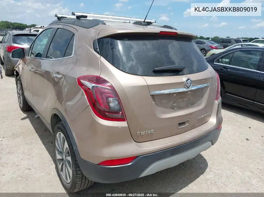 2019 Buick Encore Fwd Preferred VIN: KL4CJASBXKB809019 Lot: 42608935