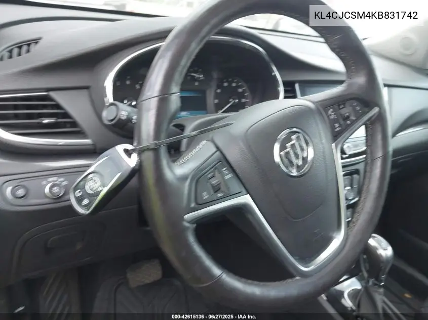 2019 Buick Encore Fwd Essence VIN: KL4CJCSM4KB831742 Lot: 42615136