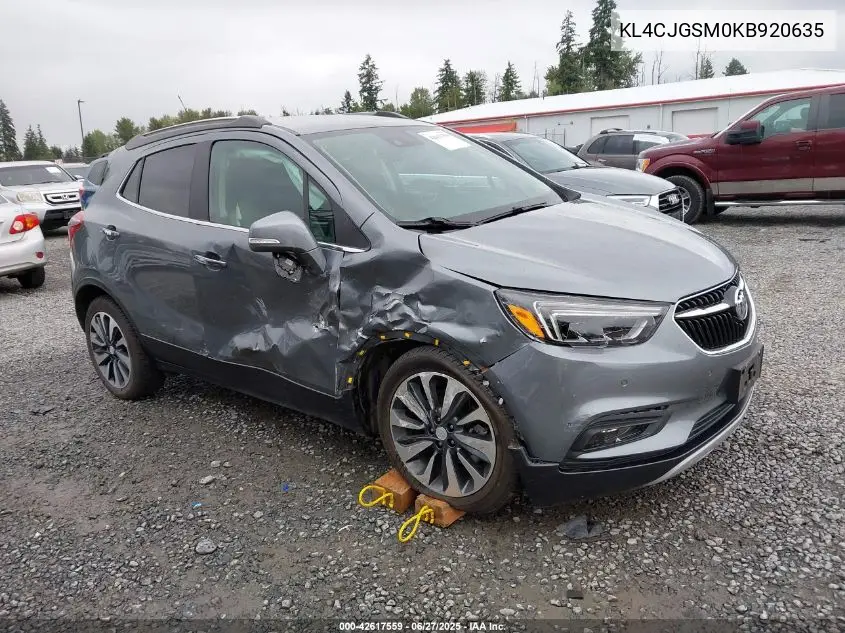 2019 Buick Encore Awd Essence VIN: KL4CJGSM0KB920635 Lot: 42617559