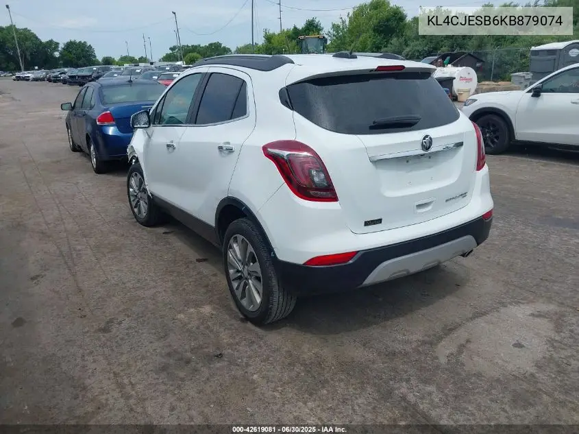 2019 Buick Encore Awd Preferred VIN: KL4CJESB6KB879074 Lot: 42619081