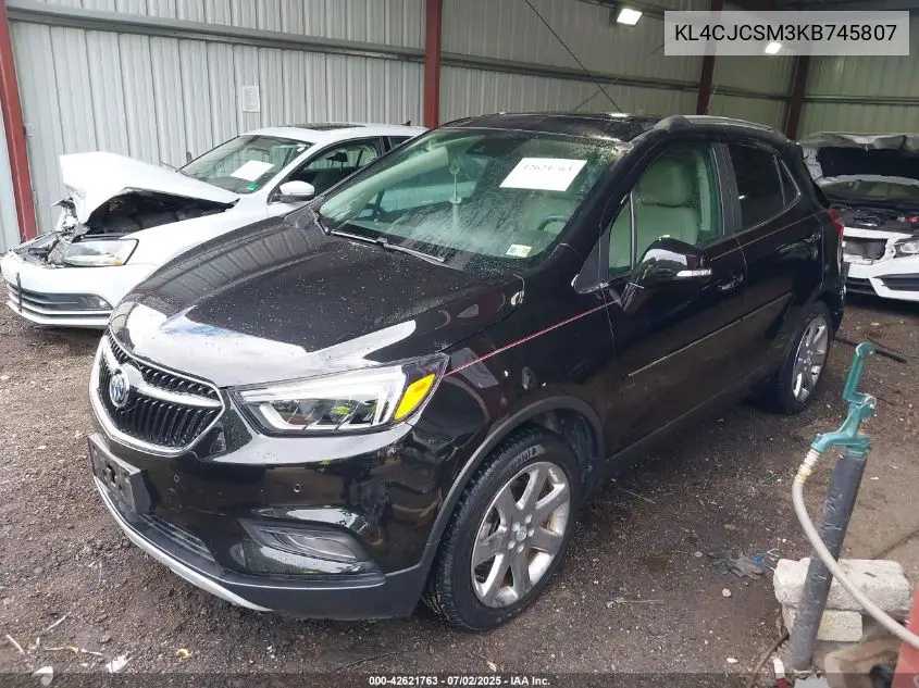 2019 Buick Encore Fwd Essence VIN: KL4CJCSM3KB745807 Lot: 42621763