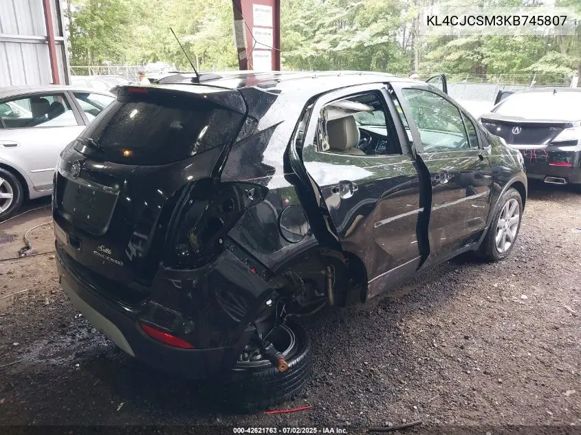 2019 Buick Encore Fwd Essence VIN: KL4CJCSM3KB745807 Lot: 42621763