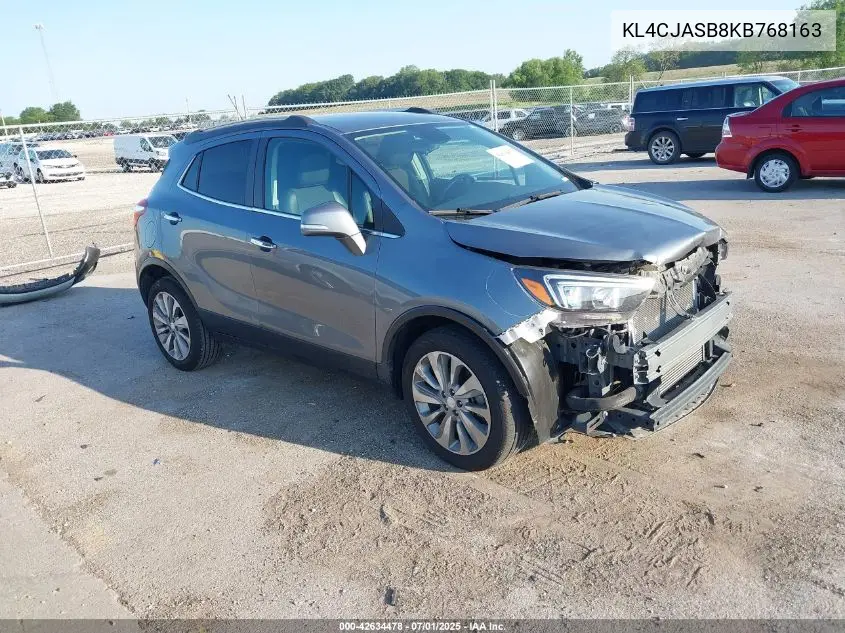 2019 Buick Encore Fwd Preferred VIN: KL4CJASB8KB768163 Lot: 42634478