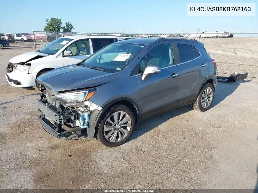 2019 Buick Encore Fwd Preferred VIN: KL4CJASB8KB768163 Lot: 42634478