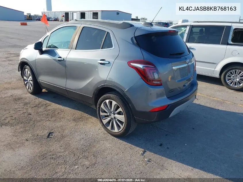 2019 Buick Encore Fwd Preferred VIN: KL4CJASB8KB768163 Lot: 42634478
