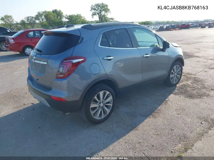 2019 Buick Encore Fwd Preferred VIN: KL4CJASB8KB768163 Lot: 42634478