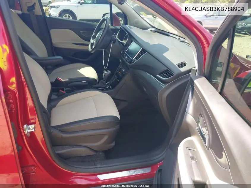 2019 Buick Encore Fwd Preferred VIN: KL4CJASB3KB788904 Lot: 42635134