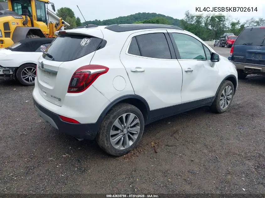 2019 Buick Encore Awd Preferred VIN: KL4CJESB5KB702614 Lot: 42635798
