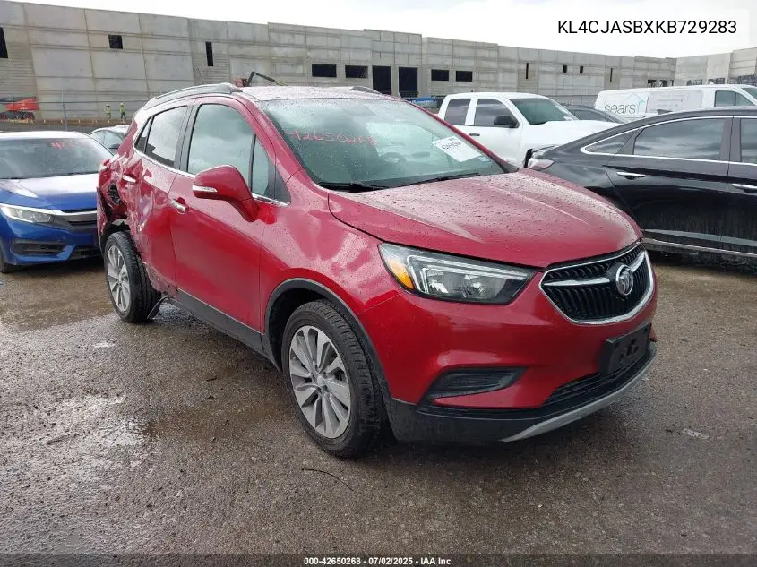 2019 Buick Encore Fwd Preferred VIN: KL4CJASBXKB729283 Lot: 42650268