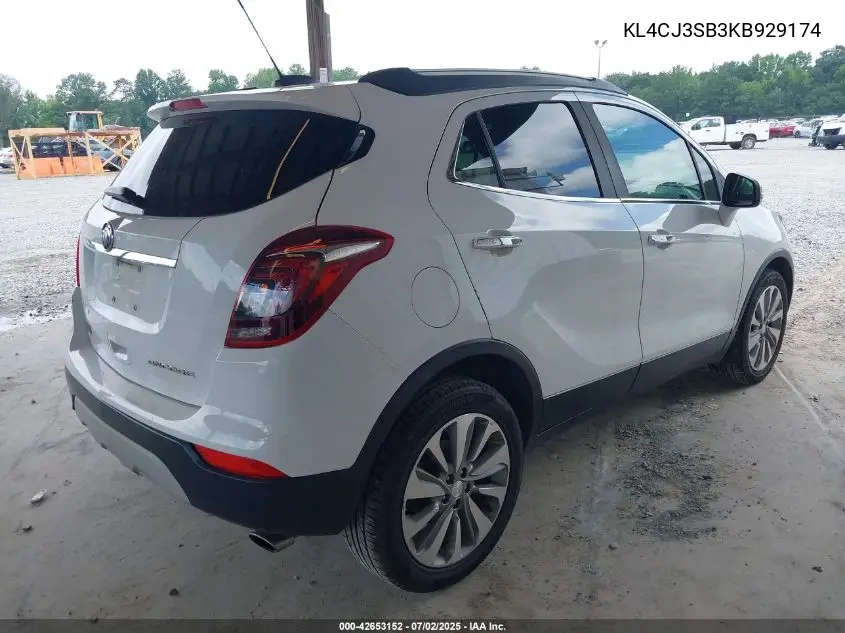 2019 Buick Encore Fwd1Sv VIN: KL4CJ3SB3KB929174 Lot: 42653152