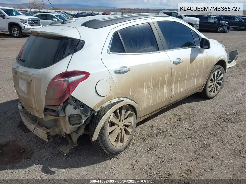 2021 Buick Encore Awd Preferred VIN: KL4CJESM7MB366727 Lot: 41692409