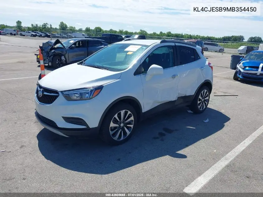 2021 Buick Encore Preferred VIN: KL4CJESB9MB354450 Lot: 42605668