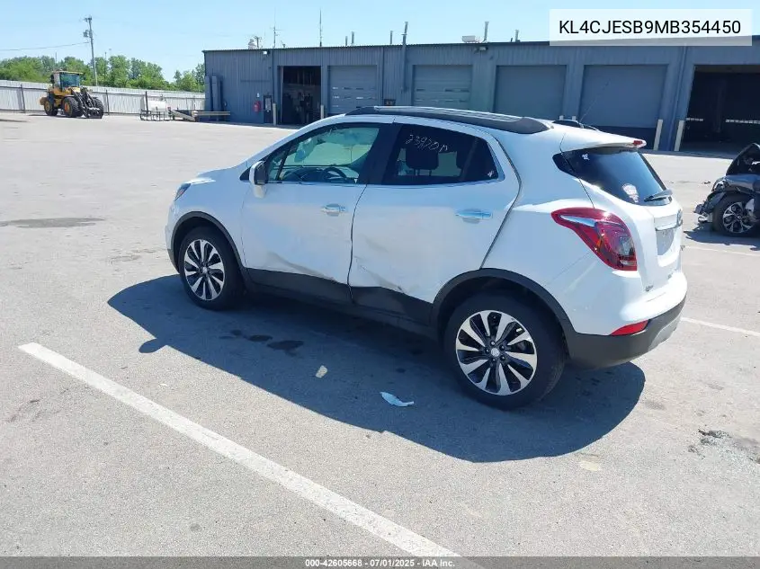 2021 Buick Encore Preferred VIN: KL4CJESB9MB354450 Lot: 42605668
