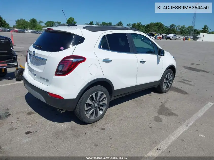 2021 Buick Encore Preferred VIN: KL4CJESB9MB354450 Lot: 42605668