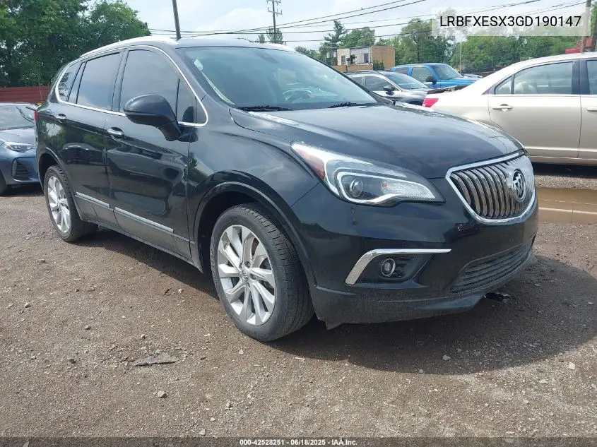 2016 Buick Envision Premium I VIN: LRBFXESX3GD190147 Lot: 42528251