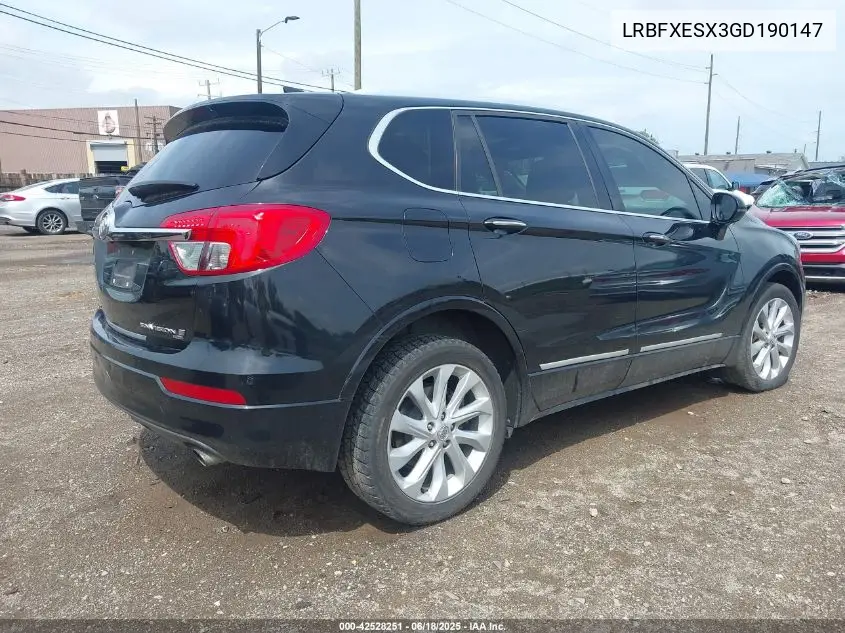 2016 Buick Envision Premium I VIN: LRBFXESX3GD190147 Lot: 42528251