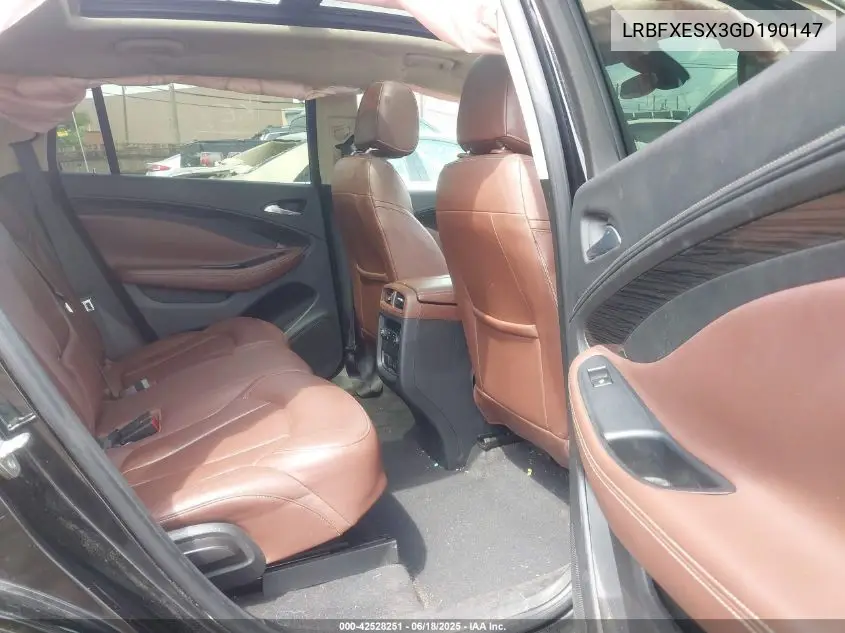 2016 Buick Envision Premium I VIN: LRBFXESX3GD190147 Lot: 42528251
