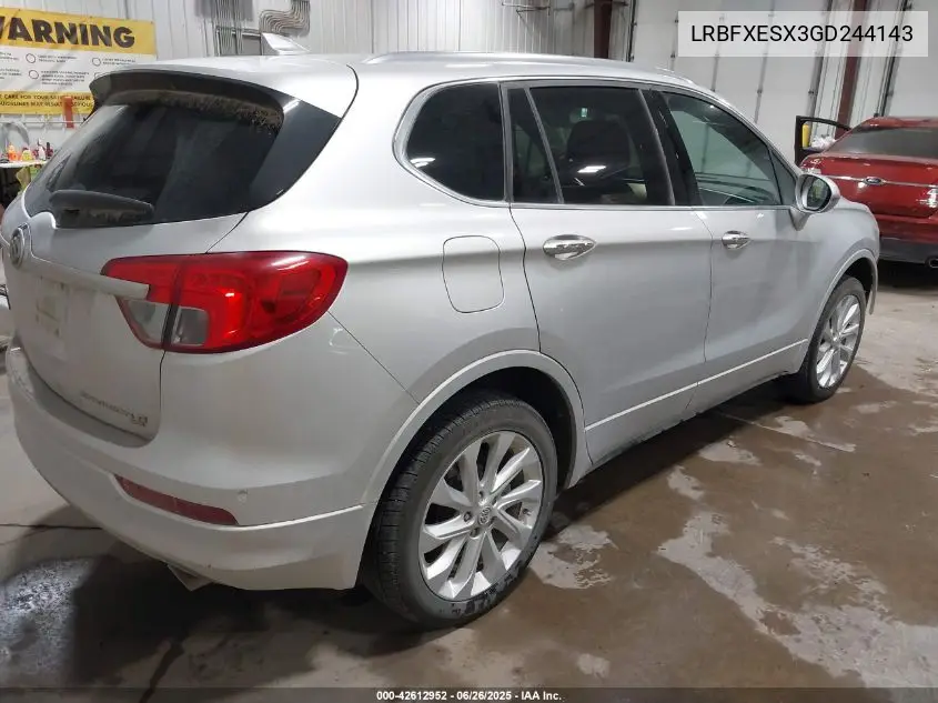 2016 Buick Envision Premium I VIN: LRBFXESX3GD244143 Lot: 42612952