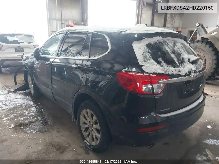 2017 Buick Envision Essence VIN: LRBFXDSA2HD220150 Lot: 41588848