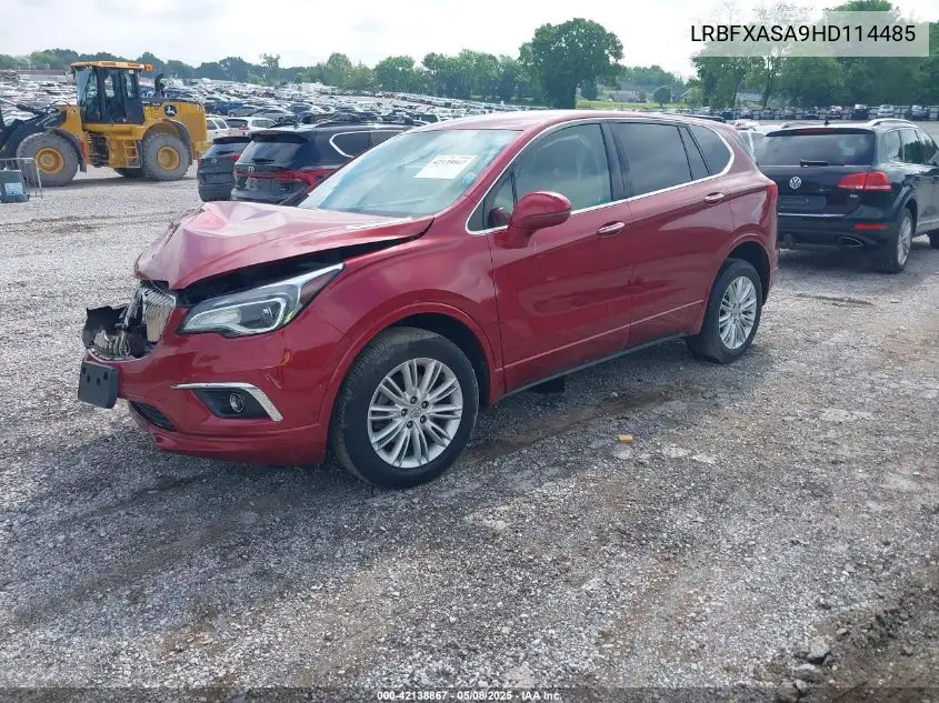 2017 Buick Envision Preferred VIN: LRBFXASA9HD114485 Lot: 42138867