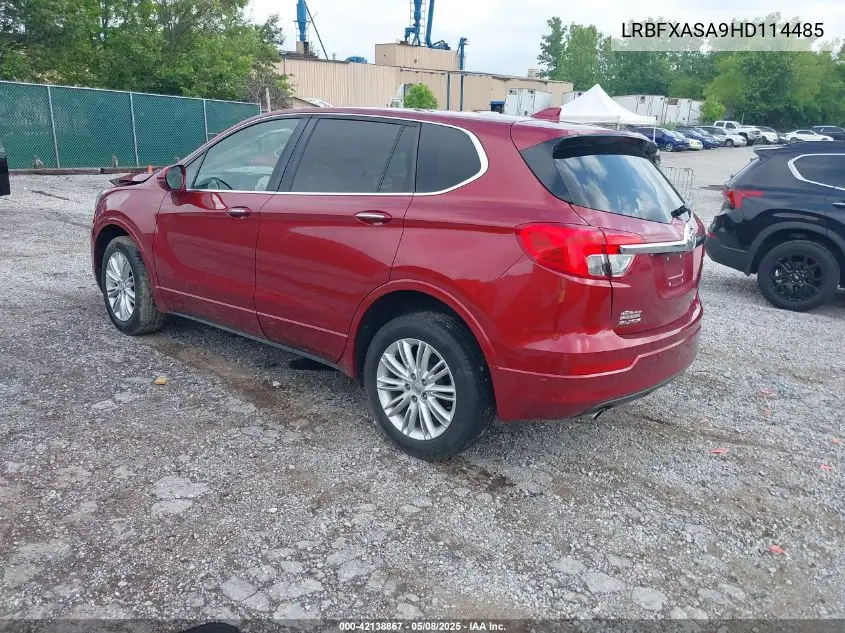 2017 Buick Envision Preferred VIN: LRBFXASA9HD114485 Lot: 42138867