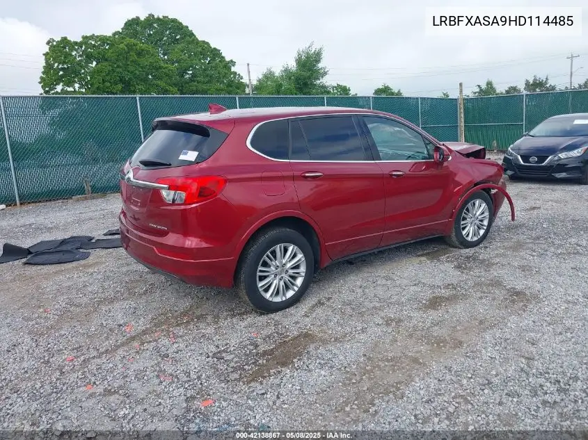 2017 Buick Envision Preferred VIN: LRBFXASA9HD114485 Lot: 42138867