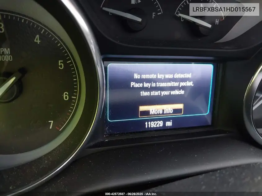 2017 Buick Envision Essence VIN: LRBFXBSA1HD015567 Lot: 42572587