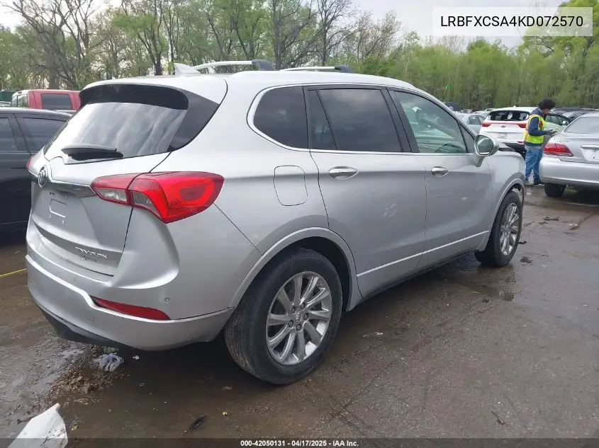 2019 Buick Envision Fwd Essence VIN: LRBFXCSA4KD072570 Lot: 42050131
