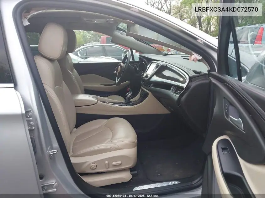 2019 Buick Envision Fwd Essence VIN: LRBFXCSA4KD072570 Lot: 42050131