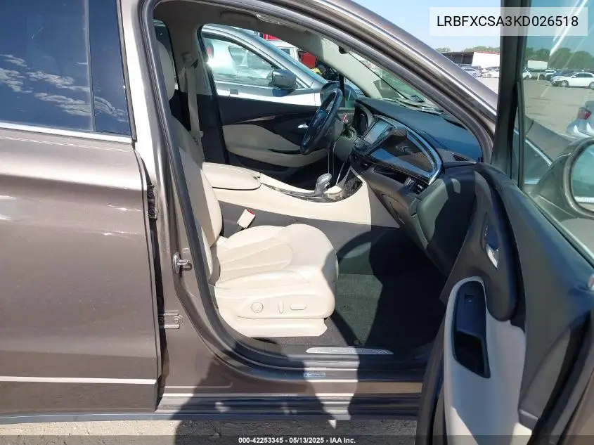 2019 Buick Envision Fwd Essence VIN: LRBFXCSA3KD026518 Lot: 42253345