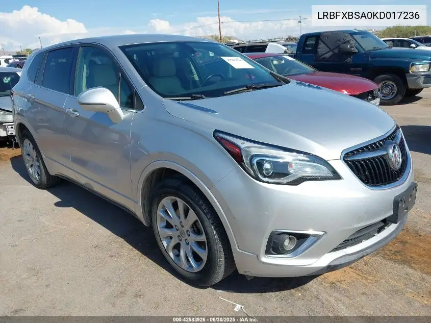 2019 Buick Envision Fwd Preferred VIN: LRBFXBSA0KD017236 Lot: 42583926