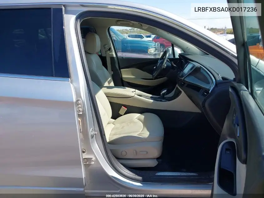 2019 Buick Envision Fwd Preferred VIN: LRBFXBSA0KD017236 Lot: 42583926