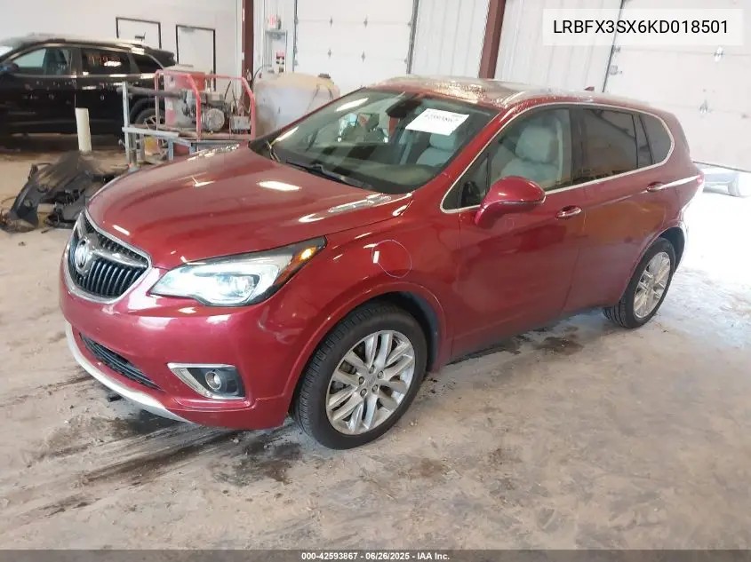 2019 Buick Envision Awd Premium I VIN: LRBFX3SX6KD018501 Lot: 42593867