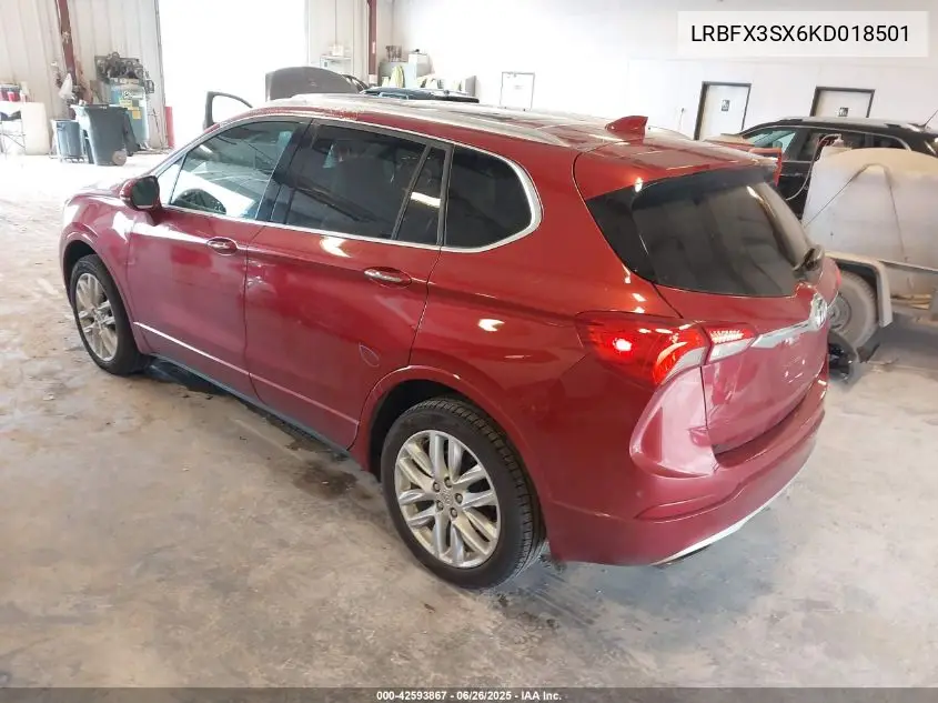 2019 Buick Envision Awd Premium I VIN: LRBFX3SX6KD018501 Lot: 42593867