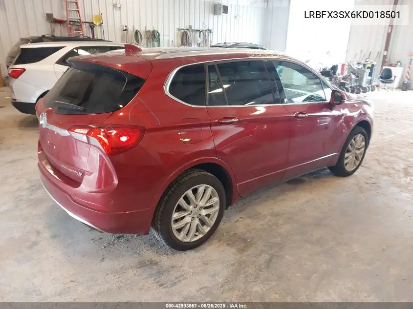 2019 Buick Envision Awd Premium I VIN: LRBFX3SX6KD018501 Lot: 42593867