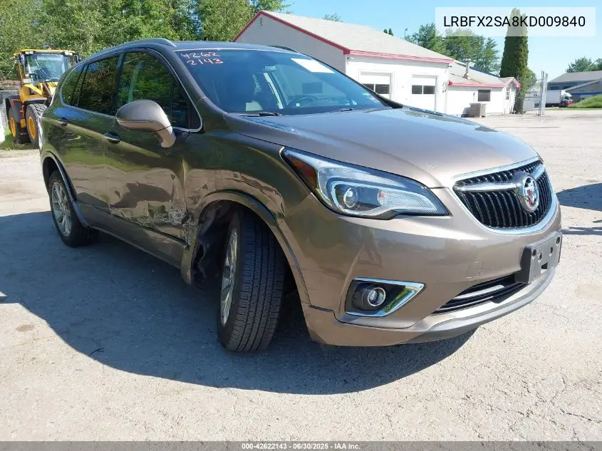 2019 Buick Envision Awd Essence VIN: LRBFX2SA8KD009840 Lot: 42622143
