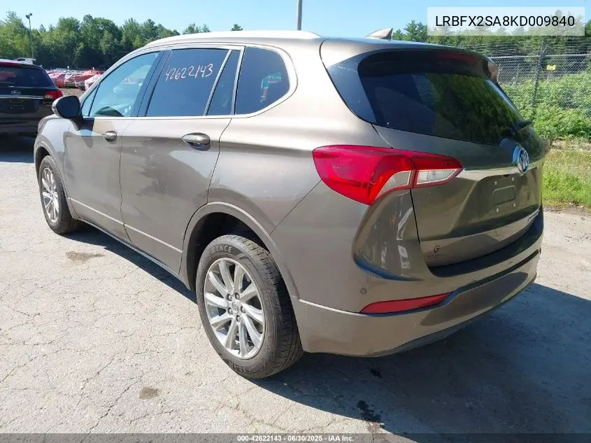 2019 Buick Envision Awd Essence VIN: LRBFX2SA8KD009840 Lot: 42622143
