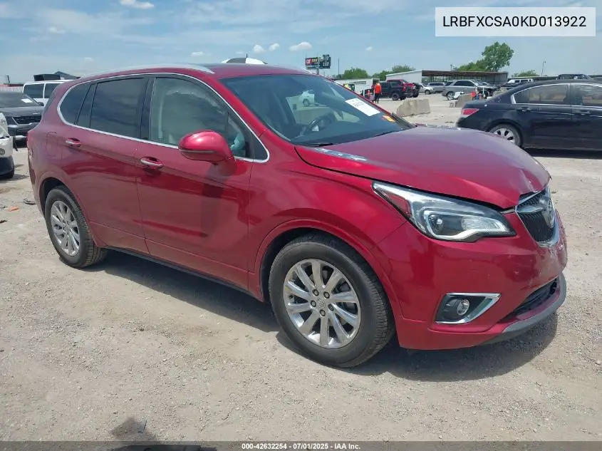 2019 Buick Envision Essence VIN: LRBFXCSA0KD013922 Lot: 42632254
