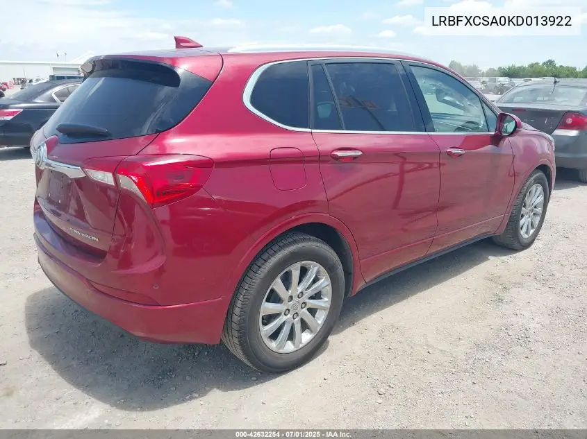 2019 Buick Envision Essence VIN: LRBFXCSA0KD013922 Lot: 42632254