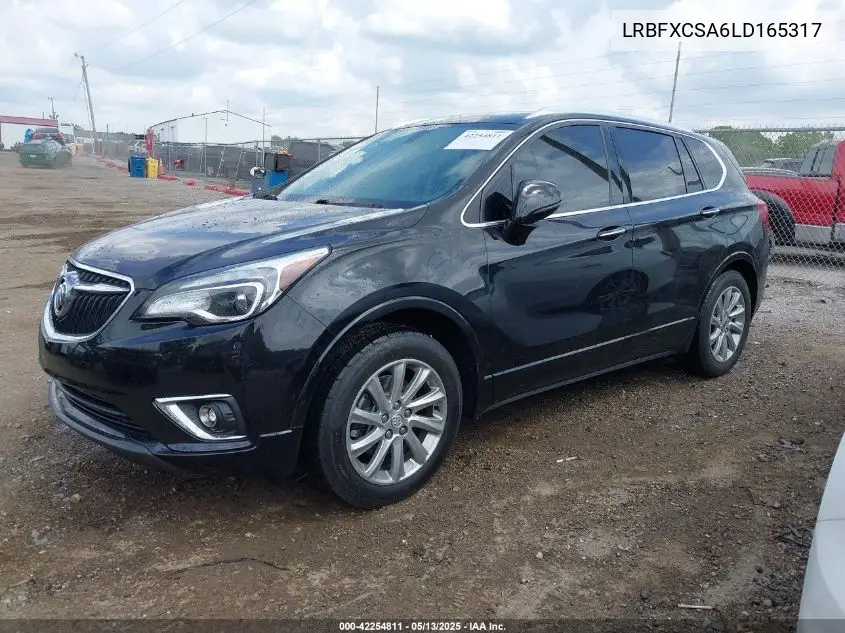 2020 Buick Envision Fwd Essence VIN: LRBFXCSA6LD165317 Lot: 42254811